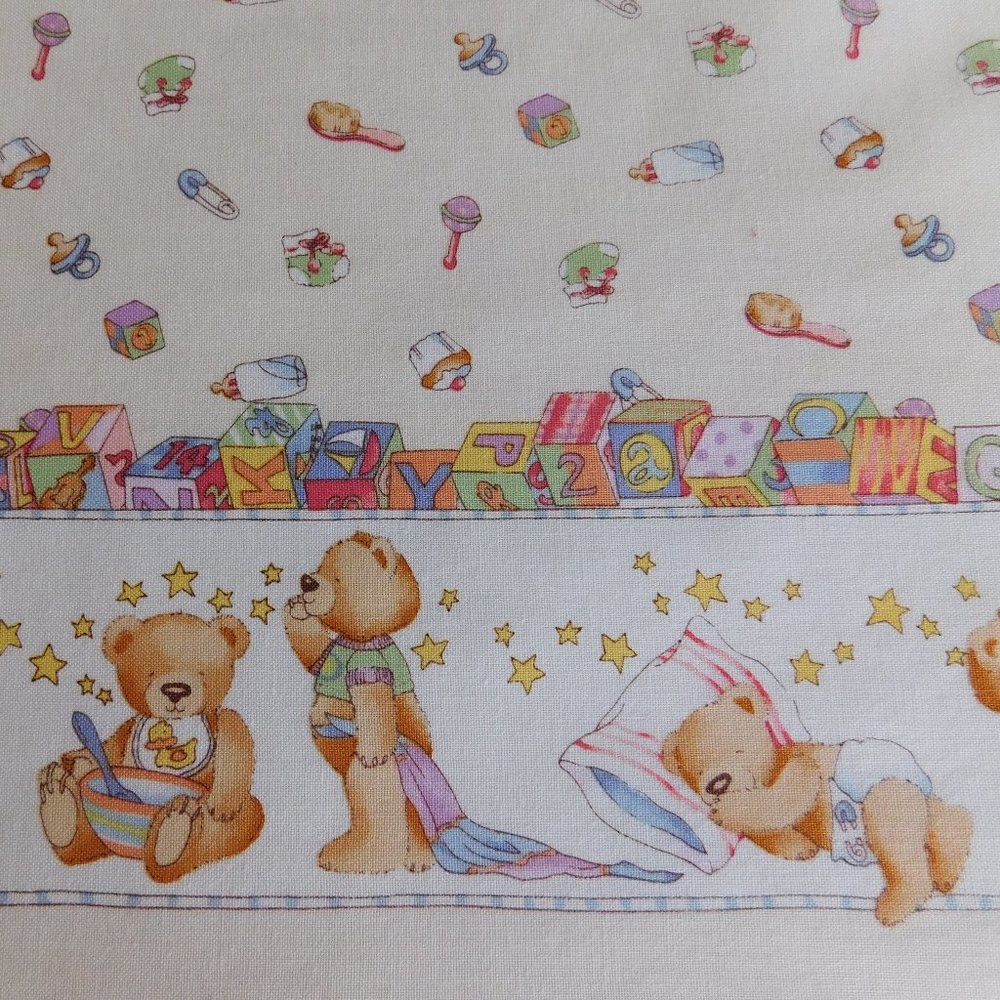 OOP Alexander Henry baby bear border print cotton fabric nursery quilt material - Picture 4 of 16